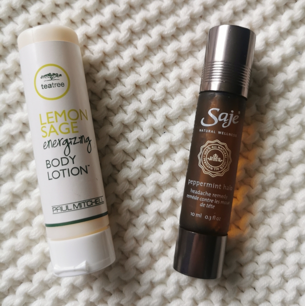 Saje peppermint halo +lemon sage energizing lotion